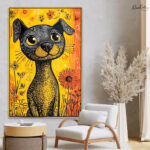 Solar Pup Canvas Wall Art