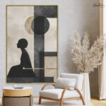 Lunar Silhouette Canvas Wall Art