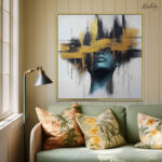Golden Gaze Canvas Wall Art