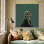 Stone Mosaic Muse Canvas Wall Art