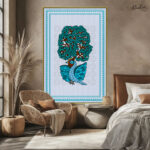Teal Peacock Canvas Wall Art