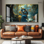 Radha and Krishna's Embrace Acrylic Wall Art