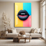 Pop Art Lips Acrylic Wall Art