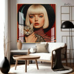 Lunar Feline Acrylic Wall Art