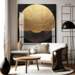 Golden Eclipse Acrylic Wall Art