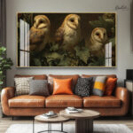 The Midnight Owls Acrylic Wall Art