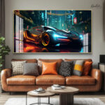 Car Shadowed Acrylic Wall Art