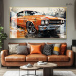The Orange Surge Acrylic Wall Art