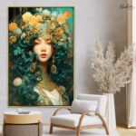 Emerald Enchantress Canvas Wall Art