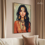 Terracotta Muse Canvas Wall Art - Image 2