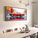Crimson Reflection Canvas Wall Art - Image 2