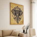 Sacred Ganesha Canvas Wall Art - Image 2