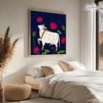 Midnight Lotus Canvas Wall Art - Image 2