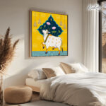 Saffron Temple Serenity Canvas Wall Art - Image 2