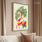 Gond Deer Canvas Wall Art - Image 2