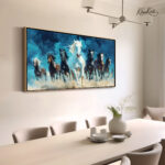 Seven Galloping Horses Canvas Wall Art - Image 2