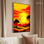 Golden Horizon Canvas Wall Art - Image 2