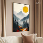 Golden Summit Canvas Wall Art - Image 2