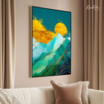 Teal Serenity Canvas Wall Art - Image 2