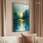 Emerald Radiance Canvas Wall Art - Image 2