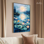 Lunar Bloom Canvas Wall Art - Image 2
