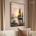Golden Harbor Canvas Wall Art - Image 2