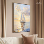 Azure Horizon Canvas Wall Art - Image 2