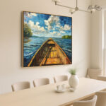 Azure Voyage Canvas Wall Art - Image 2
