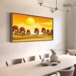Golden Solstice Canvas Wall Art - Image 2