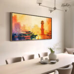 Golden Harbor Canvas Wall Art - Image 2