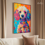 Vivid Poodle Canvas Wall Art - Image 2