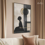Lunar Silhouette Canvas Wall Art - Image 2