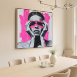 Neon Echoes Canvas Wall Art - Image 2