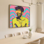 Psychedelic Pulse Canvas Wall Art - Image 2