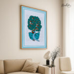 Teal Peacock Canvas Wall Art - Image 2