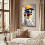 DJ Cluck Rooster Acrylic Wall Art - Image 2