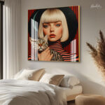 Lunar Feline Acrylic Wall Art - Image 2