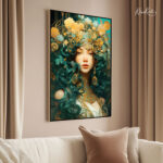 Emerald Enchantress Canvas Wall Art - Image 2
