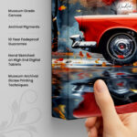 Crimson Reflection Canvas Wall Art - Image 3