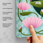 Sacred Lotus Path Canvas Wall Art - Image 3