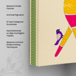 Gond Deer Canvas Wall Art - Image 3