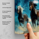 Seven Galloping Horses Canvas Wall Art - Image 3