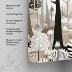 Whimsical Winter Canvas Wall Art - Image 3