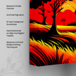 Golden Horizon Canvas Wall Art - Image 3