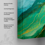 Teal Serenity Canvas Wall Art - Image 3