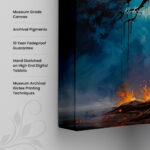 Fiery Eternal Canvas Wall Art - Image 3