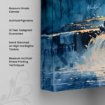 Midnight Cascade Canvas Wall Art - Image 3