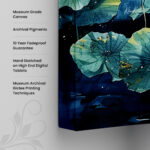 Lunar Bloom Canvas Wall Art - Image 3