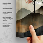 Crimson Solstice Canvas Wall Art - Image 3