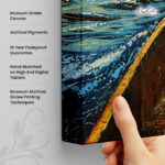 Azure Voyage Canvas Wall Art - Image 3